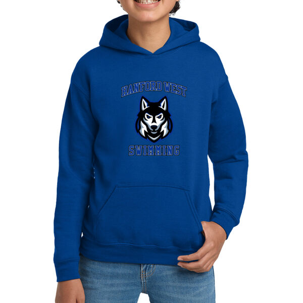 Hanford West Swimming Youth Heavy Blend Hooded Sweatshirt Thumbnail